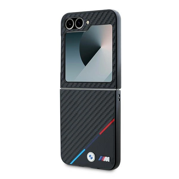 BMW Carbon Tricolor Case for Samsung Galaxy Z Flip 6 - Blackeng
