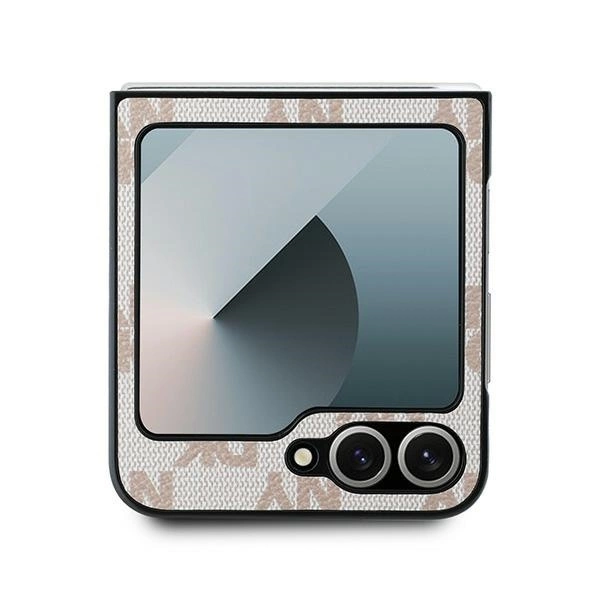 DKNY Checkered Pattern Printed Stripes Case for Samsung Galaxy Z Flip 6 - Pinkeng