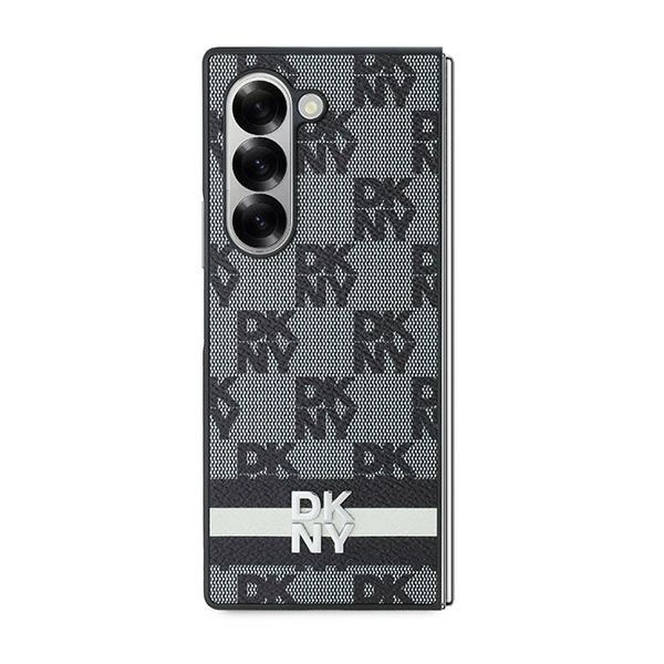 DKNY Checkered Pattern Printed Stripes case for Samsung Galaxy Z Fold 6 - blackeng