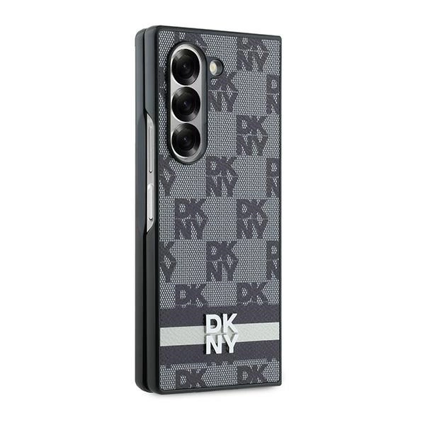 DKNY Checkered Pattern Printed Stripes case for Samsung Galaxy Z Fold 6 - blackeng