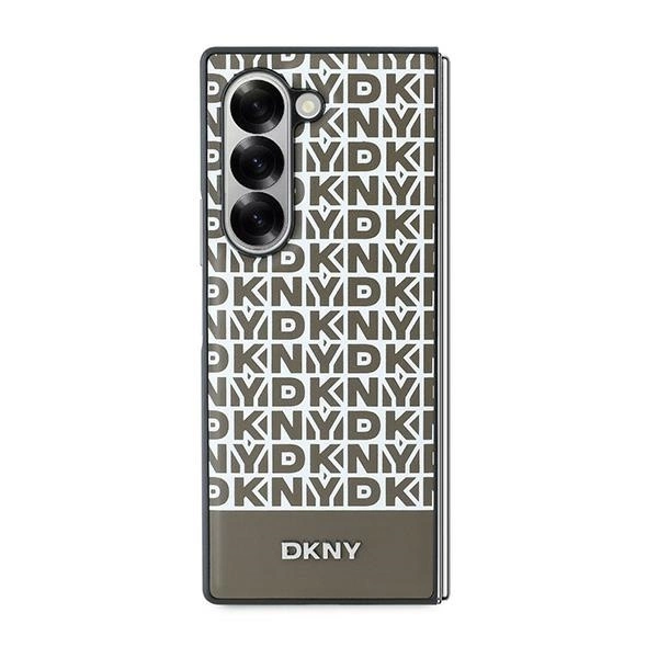 DKNY Repeat Pattern Bottom Stripe Case for Samsung Galaxy Z Fold 6 - Browneng