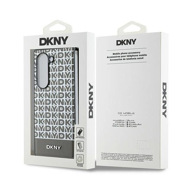 DKNY Repeat Pattern Bottom Stripe Case for Samsung Galaxy Z Fold 6 - Browneng