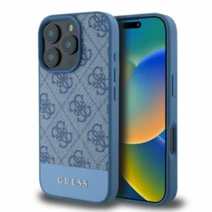 Guess 4G Bottom Stripe iPhone 16 Pro Case - Blueeng