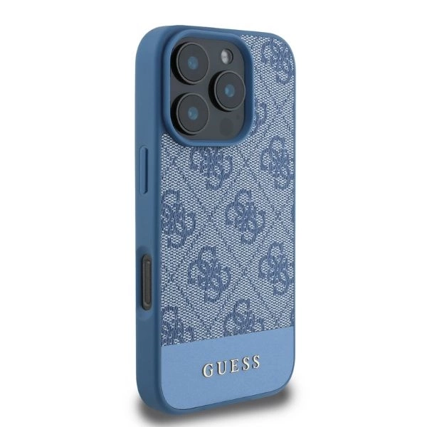 Guess 4G Bottom Stripe iPhone 16 Pro Case - Blueeng