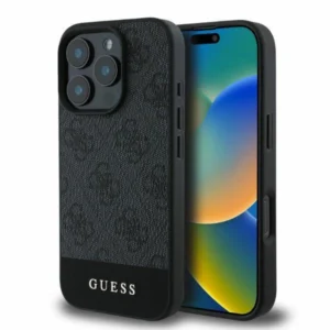 Guess 4G Bottom Stripe iPhone 16 Pro Case - Grayeng