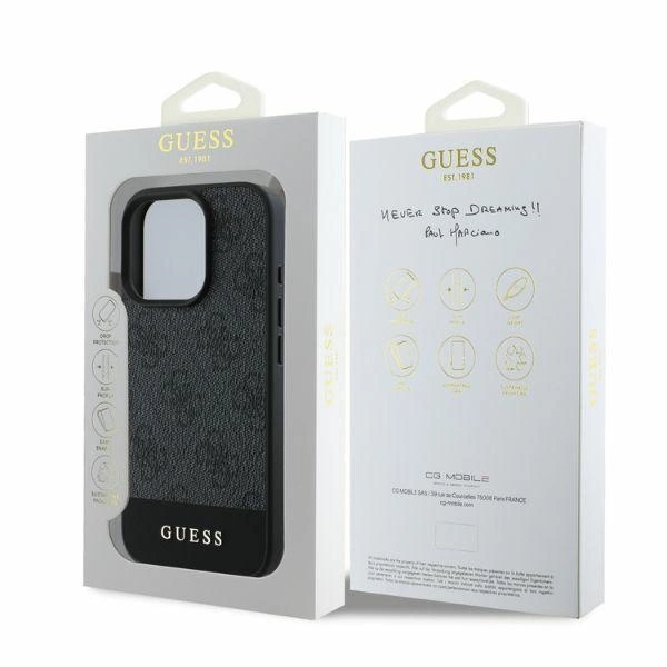 Guess 4G Bottom Stripe iPhone 16 Pro Case - Grayeng