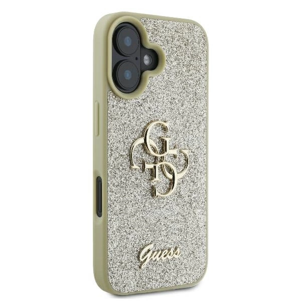 Guess Fixed Glitter Big 4G Case for iPhone 16 Plus - Goldeng