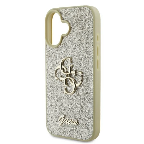 Guess Fixed Glitter Big 4G Case for iPhone 16 Plus - Goldeng