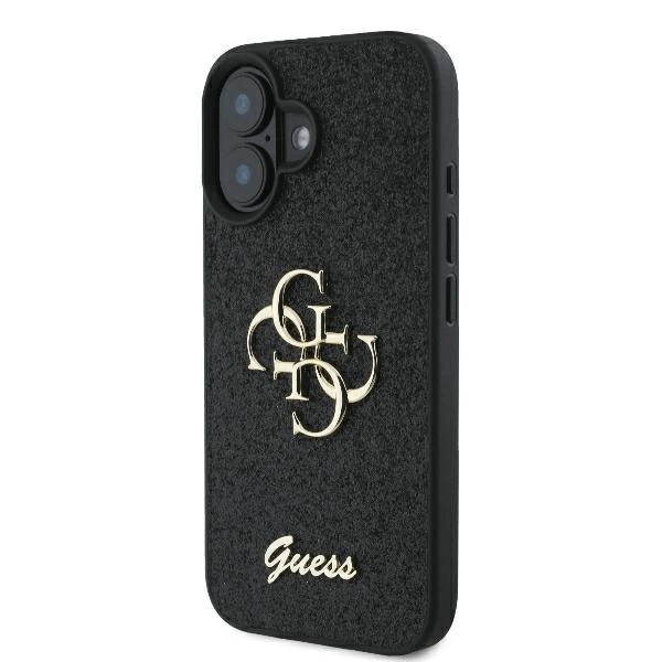 Guess Fixed Glitter Big 4G case for iPhone 16 Plus - blackeng