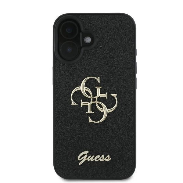 Guess Fixed Glitter Big 4G case for iPhone 16 Plus - blackeng