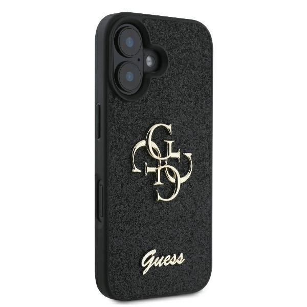 Guess Fixed Glitter Big 4G case for iPhone 16 Plus - blackeng