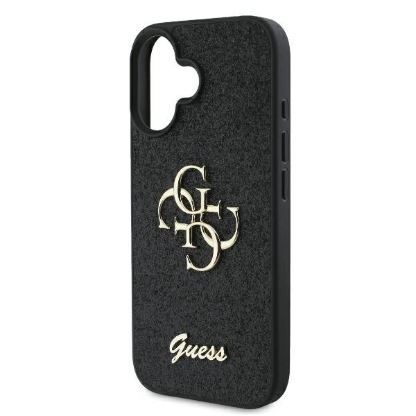 Guess Fixed Glitter Big 4G case for iPhone 16 Plus - blackeng