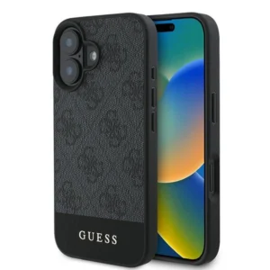 Guess 4G Bottom Stripe iPhone 16 Case - Grayeng