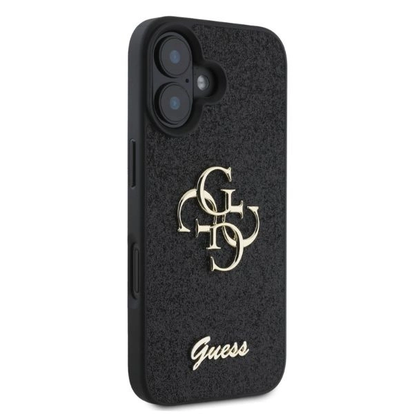 Guess Fixed Glitter Big 4G case for iPhone 16 - blackeng