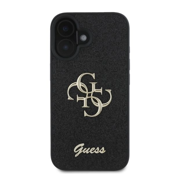 Guess Fixed Glitter Big 4G case for iPhone 16 - blackeng