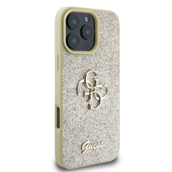 Guess Fixed Glitter Big 4G case for iPhone 16 Pro Max - goldeng