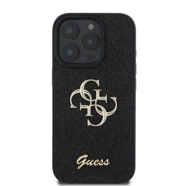 Guess Fixed Glitter Big 4G case for iPhone 16 Pro Max - blackeng