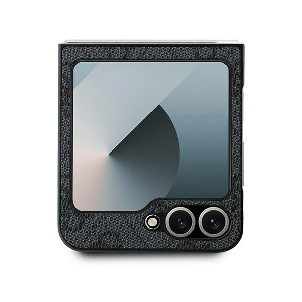 Guess Leather 4G Metal Logo Case for Samsung Galaxy Z Flip 6 - Blackeng
