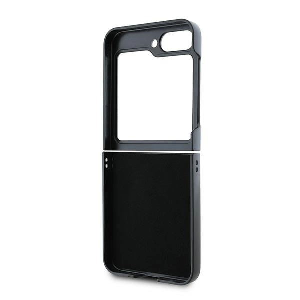 Guess Leather 4G Metal Logo Case for Samsung Galaxy Z Flip 6 - Blackeng