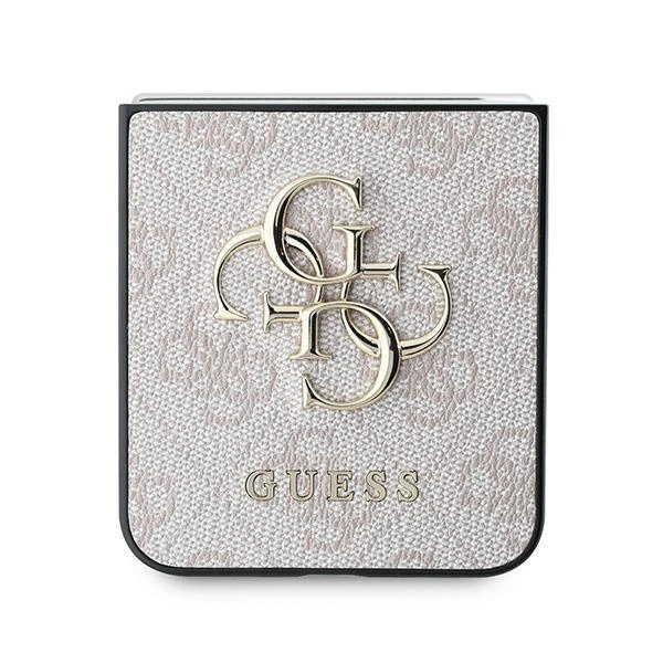 Guess Leather 4G Metal Logo Case for Samsung Galaxy Z Flip 6 - Pinkeng