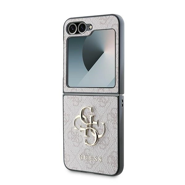 Guess Leather 4G Metal Logo Case for Samsung Galaxy Z Flip 6 - Pinkeng