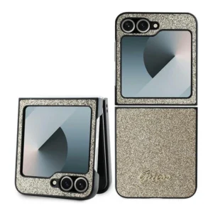 Guess 4G Glitter Script Case for Samsung Galaxy Z Flip 6 - Goldeng