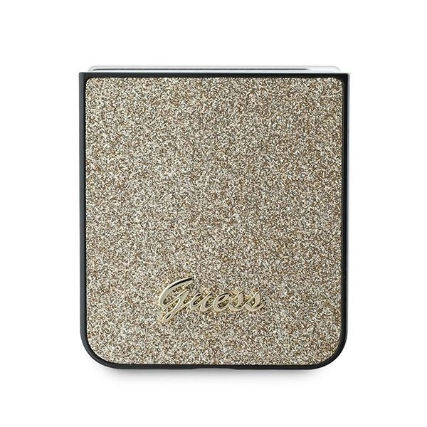 Guess 4G Glitter Script Case for Samsung Galaxy Z Flip 6 - Goldeng