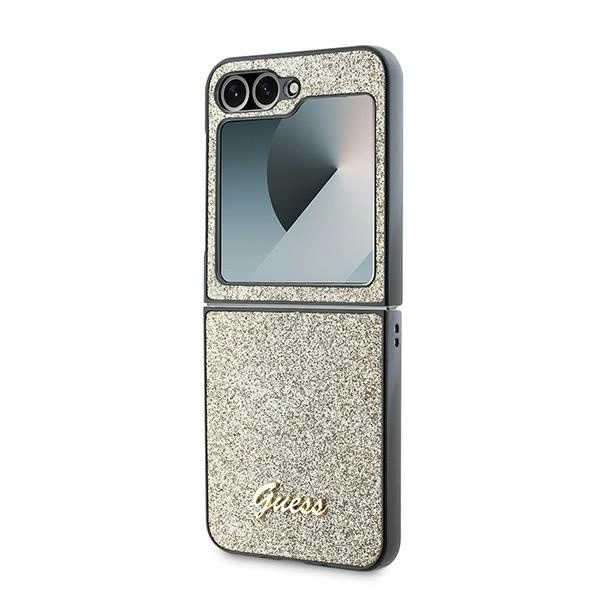 Guess 4G Glitter Script Case for Samsung Galaxy Z Flip 6 - Goldeng