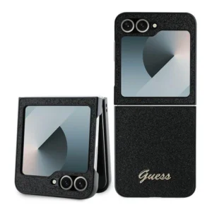 Guess 4G Glitter Script Case for Samsung Galaxy Z Flip 6 - Blackeng