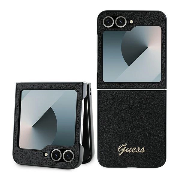 Guess 4G Glitter Script Case for Samsung Galaxy Z Flip 6 - Blackeng