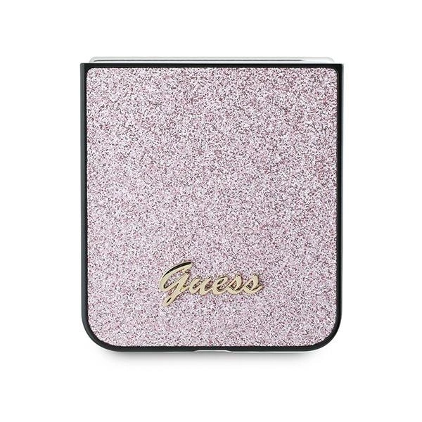 Guess 4G Glitter Script Case for Samsung Galaxy Z Flip 6 - Pinkeng