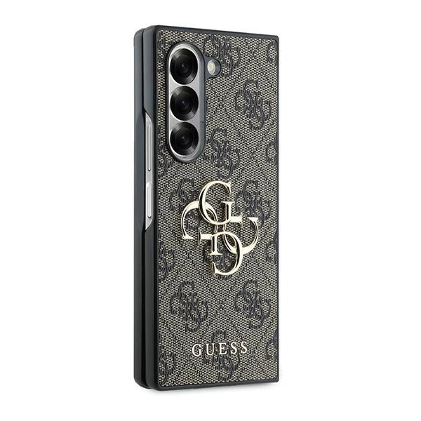 Guess Leather 4G Metal Logo Case for Samsung Galaxy Z Fold 6 - Browneng