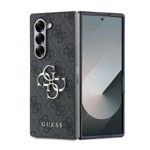 Guess Leather 4G Metal Logo Case for Samsung Galaxy Z Fold 6 - Blackeng