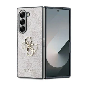 Guess Leather 4G Metal Logo Case for Samsung Galaxy Z Fold 6 - Pinkeng