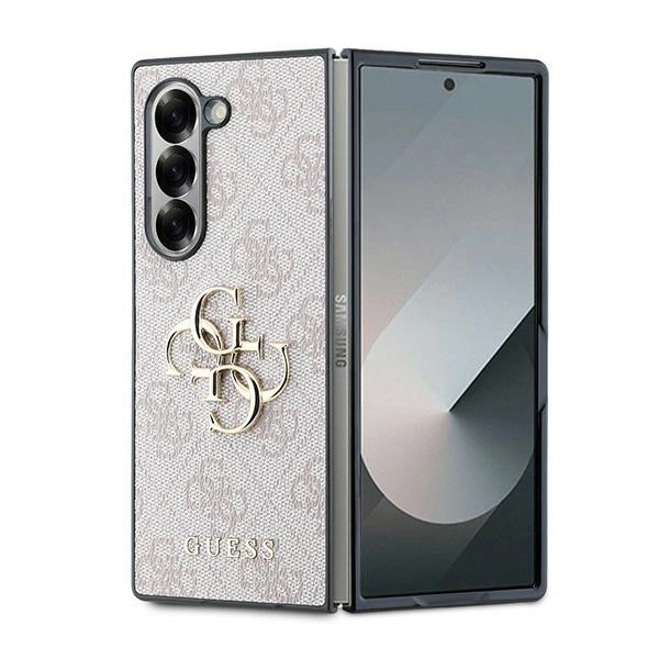Guess Leather 4G Metal Logo Case for Samsung Galaxy Z Fold 6 - Pinkeng
