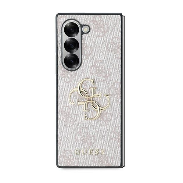 Guess Leather 4G Metal Logo Case for Samsung Galaxy Z Fold 6 - Pinkeng