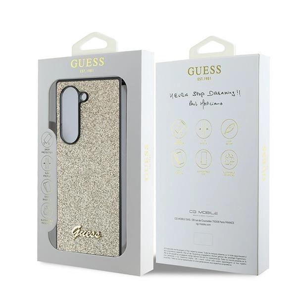 Guess 4G Glitter Script Case for Samsung Galaxy Z Fold 6 - Goldeng