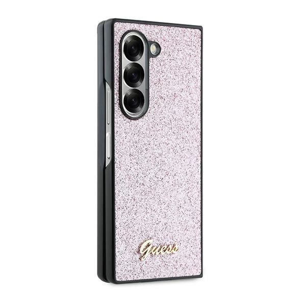 Guess 4G Glitter Script Case for Samsung Galaxy Z Fold 6 - Pinkeng