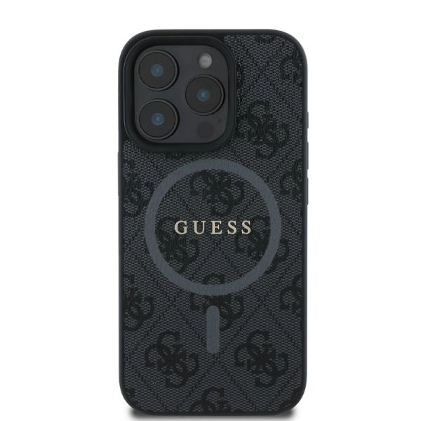 Guess 4G Ring Classic Logo MagSafe case for iPhone 16 Pro - blackeng
