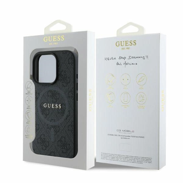Guess 4G Ring Classic Logo MagSafe case for iPhone 16 Pro - blackeng