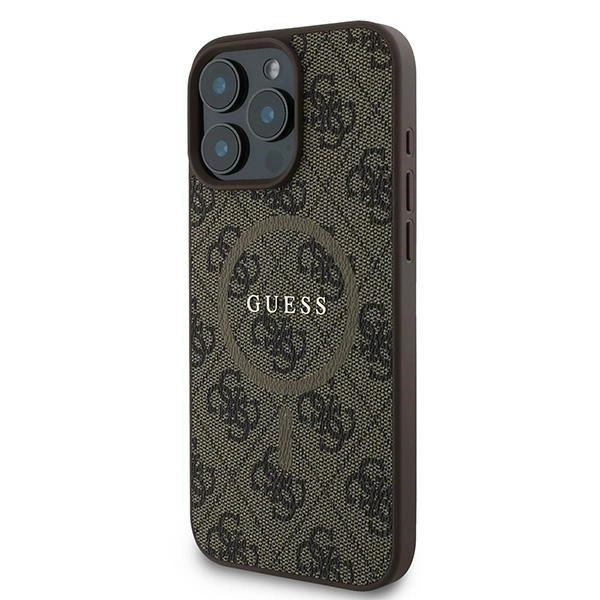 176208_2 Guess 4G Ring Classic Logo MagSafe iPhone 16 Pro Case - Browneng