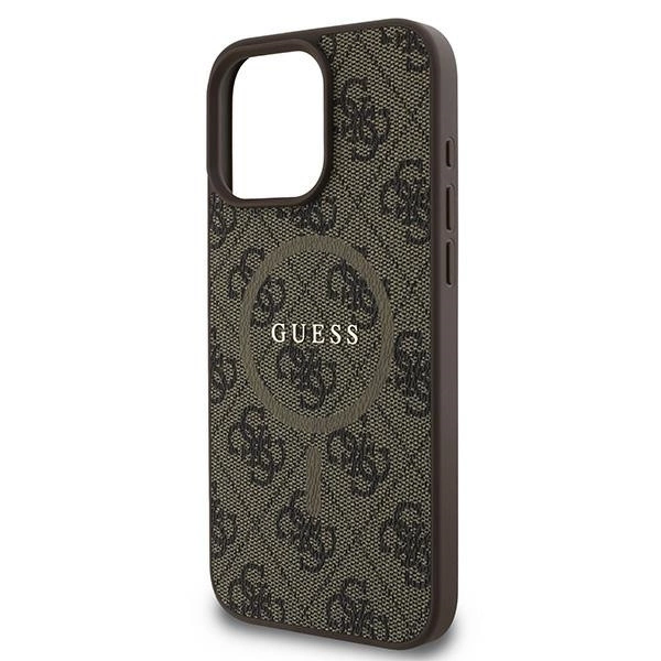 176208_6 Guess 4G Ring Classic Logo MagSafe iPhone 16 Pro Case - Browneng