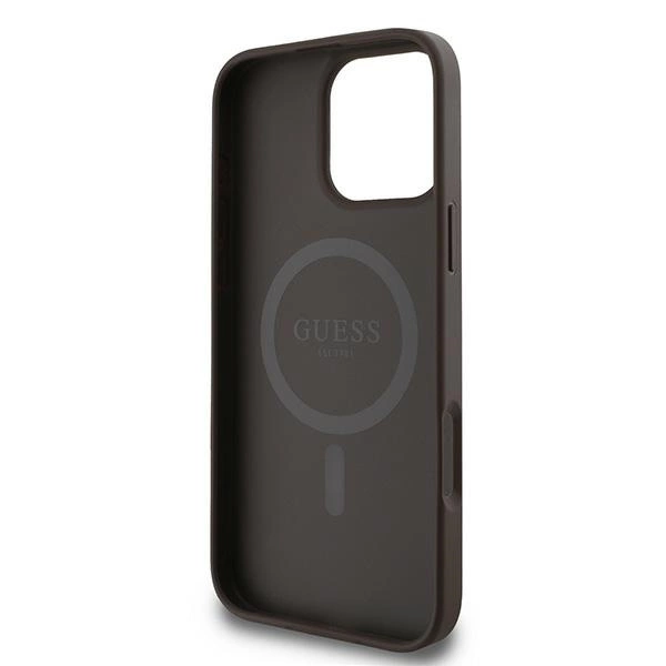 176208_7 Guess 4G Ring Classic Logo MagSafe iPhone 16 Pro Case - Browneng