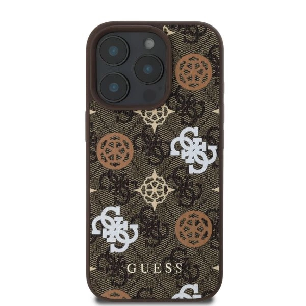Guess Peony On 4G Background MagSafe case for iPhone 16 Pro - browneng