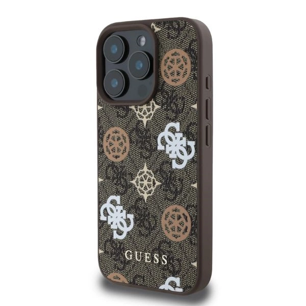 Guess Peony On 4G Background MagSafe case for iPhone 16 Pro - browneng