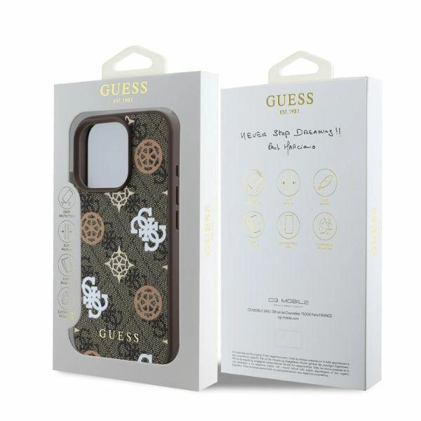 Guess Peony On 4G Background MagSafe case for iPhone 16 Pro - browneng