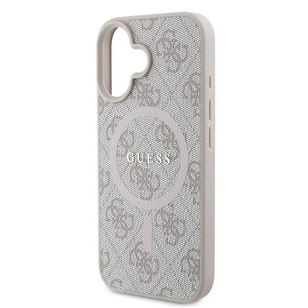 Guess 4G Ring Classic Logo MagSafe iPhone 16 Plus Case - Pinkeng