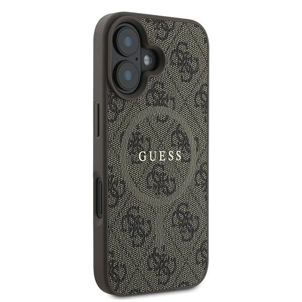Guess 4G Ring Classic Logo MagSafe iPhone 16 Plus Case - Browneng