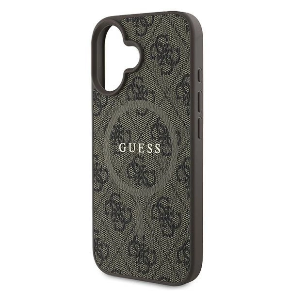 Guess 4G Ring Classic Logo MagSafe iPhone 16 Plus Case - Browneng