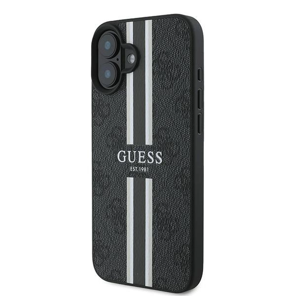 Guess 4G Printed Stripes MagSafe case for iPhone 16 Plus - blackeng